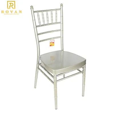 Metal Gold Aliminyòm Chiavari chèz